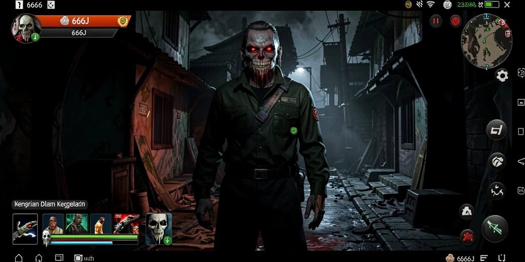 Gameplay menyeramkan dalam kegelapan dan misteri.