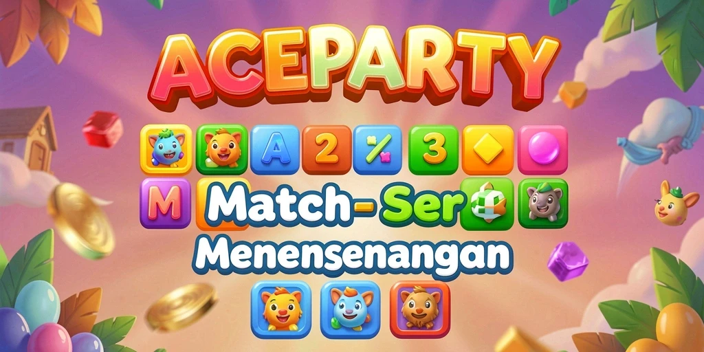 Tampilan gameplay seru dalam ACEPARTY, cocok untuk penggemar Match-3.