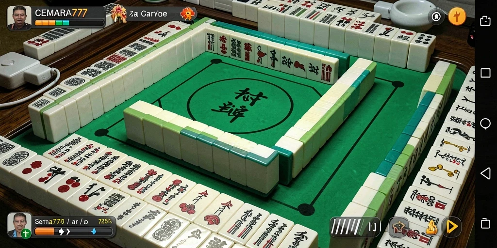 Screenshot CEMARA777 menampilkan gameplay Mahjong yang menarik dan penuh warna.