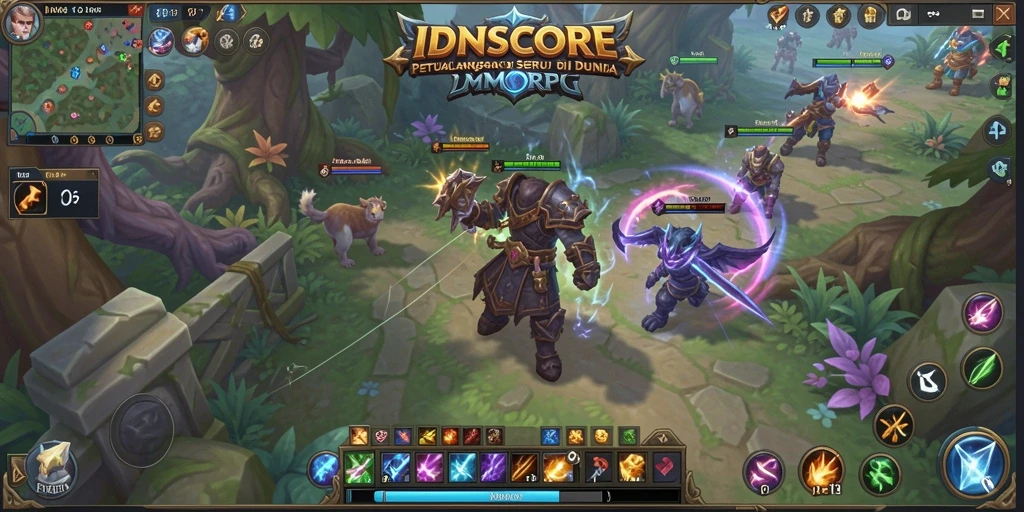 Screenshot gameplay <strong>IDNSCORE</strong> dengan aksi pertarungan seru.
