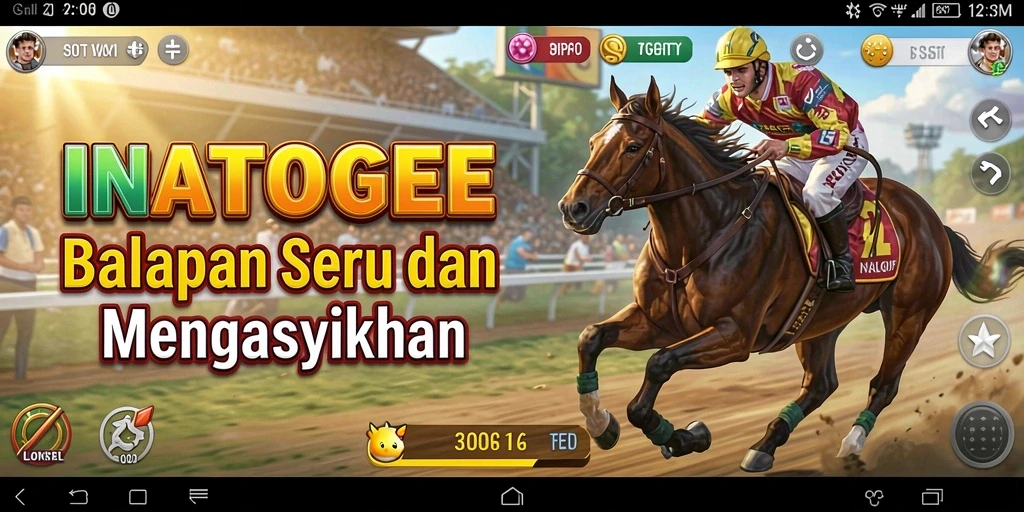 Tampilan aksi balapan penuh adrenalin di INATOGEL.
