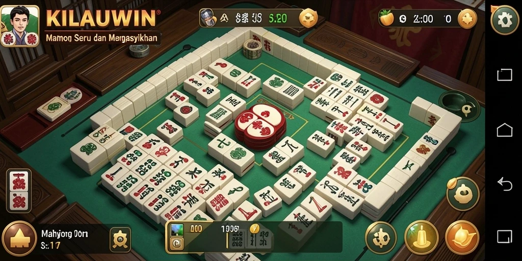 Tampilan gameplay KILAUWIN yang menarik dalam permainan Mahjong.