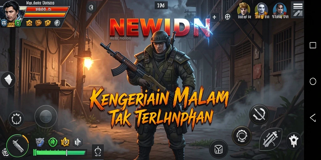 Tangkapan layar dari gameplay <strong>NEWIDN</strong> menampilkan suasana horor yang mencekam dan menakutkan.