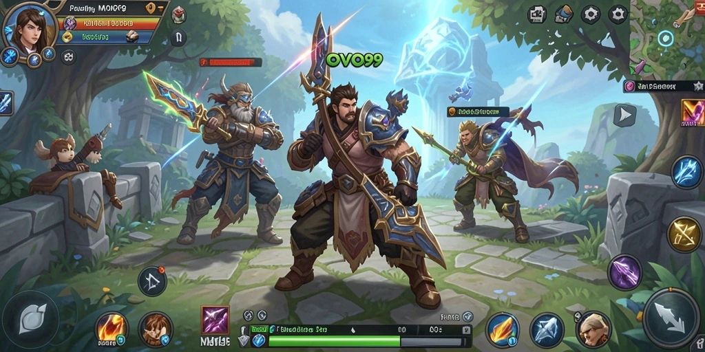 Screenshot gameplay OVO99 menampilkan aksi seru dalam dunia MMORPG.