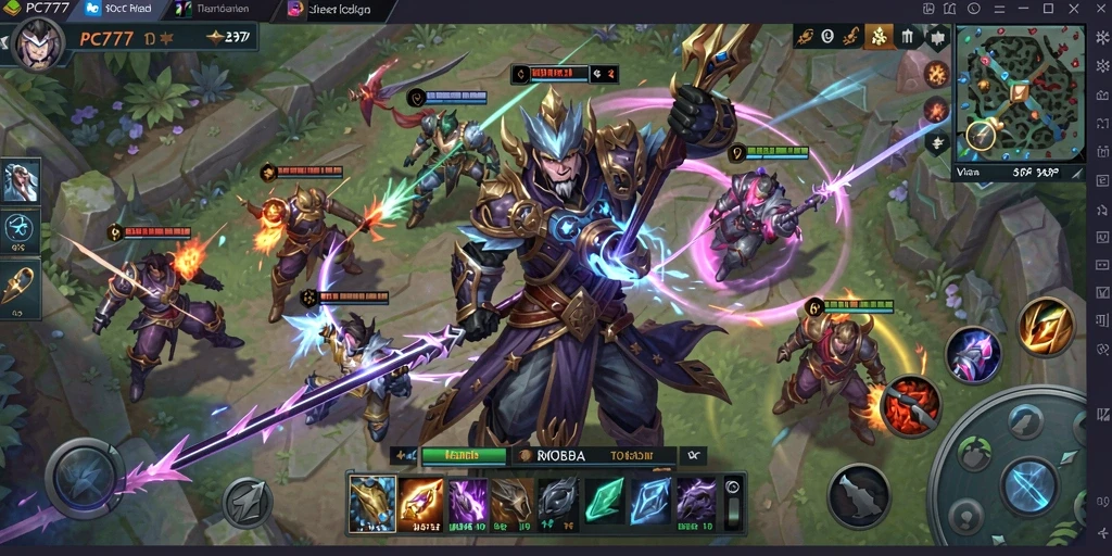 Snapshot gameplay seru dari PC777 dengan karakter menakjubkan.