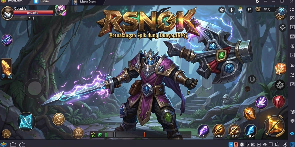 Screenshot gameplay RSNOK menampilkan aksi pertempuran yang seru.
