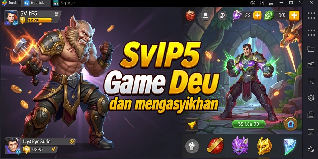 Tampilan gameplay SVIP5 yang menawan dengan karakter yang bergerak otomatis.