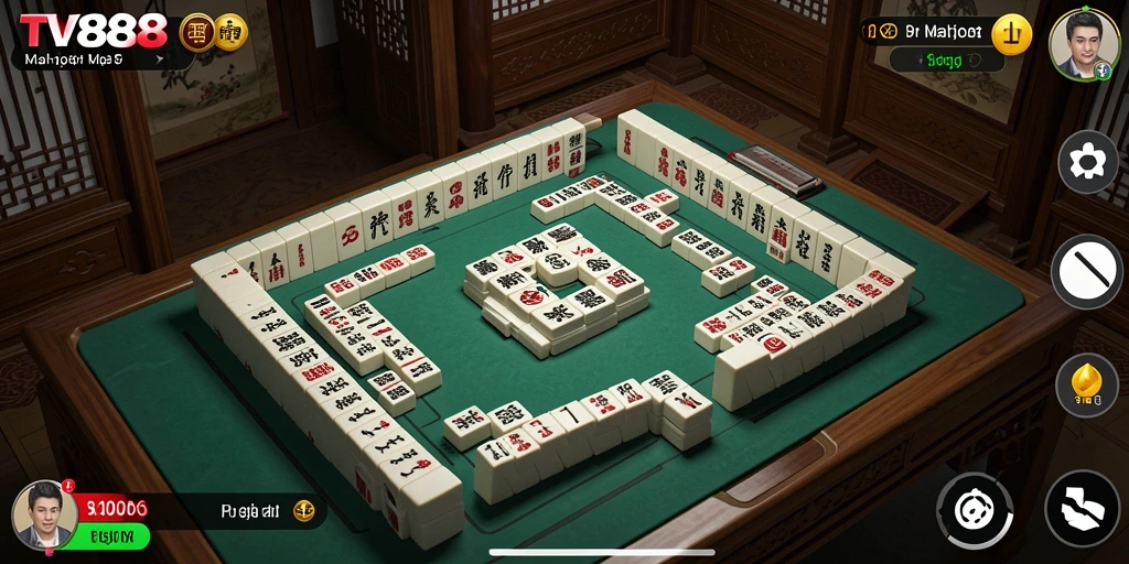 Screenshot utama TV888 menampilkan gameplay Mahjong yang seru dan menantang.