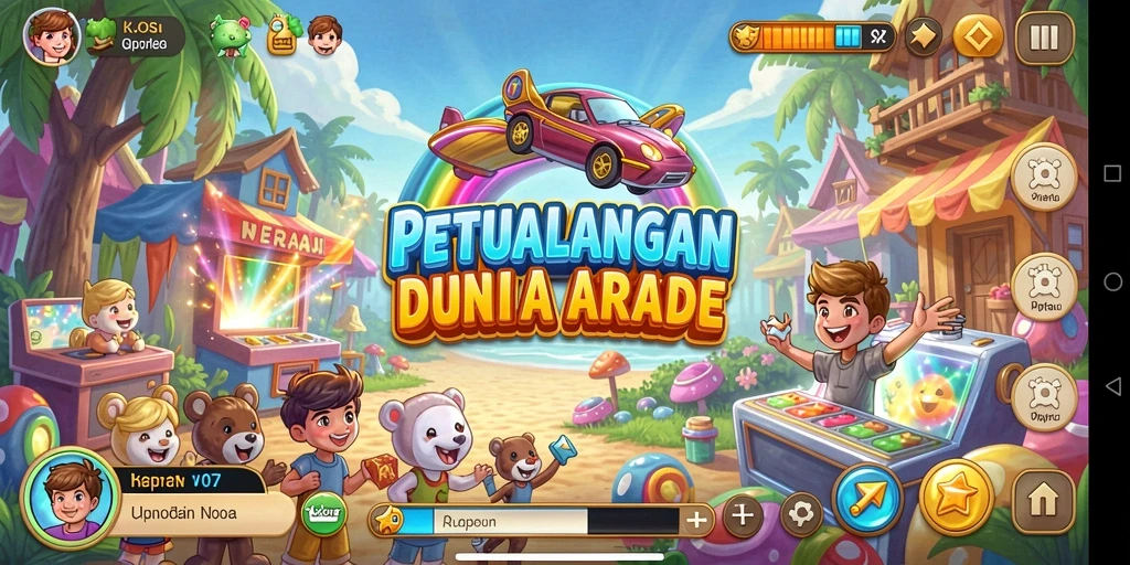 Tampilan gameplay V07 yang seru dan menghibur di dunia arcade.