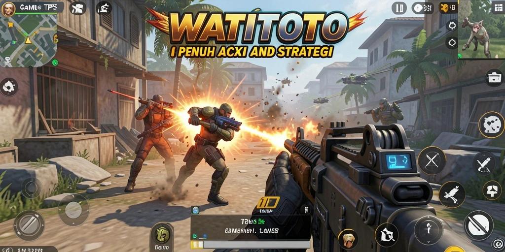 Tampilan gameplay yang intens dan memukau di WATITOTO.
