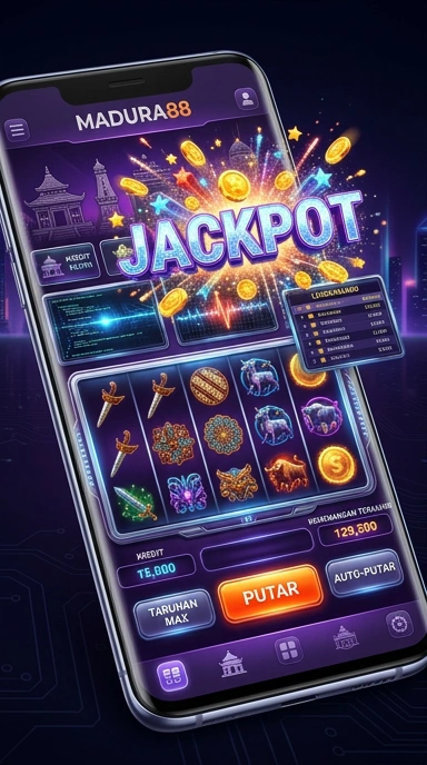 Screenshot antarmuka utama aplikasi madura88.